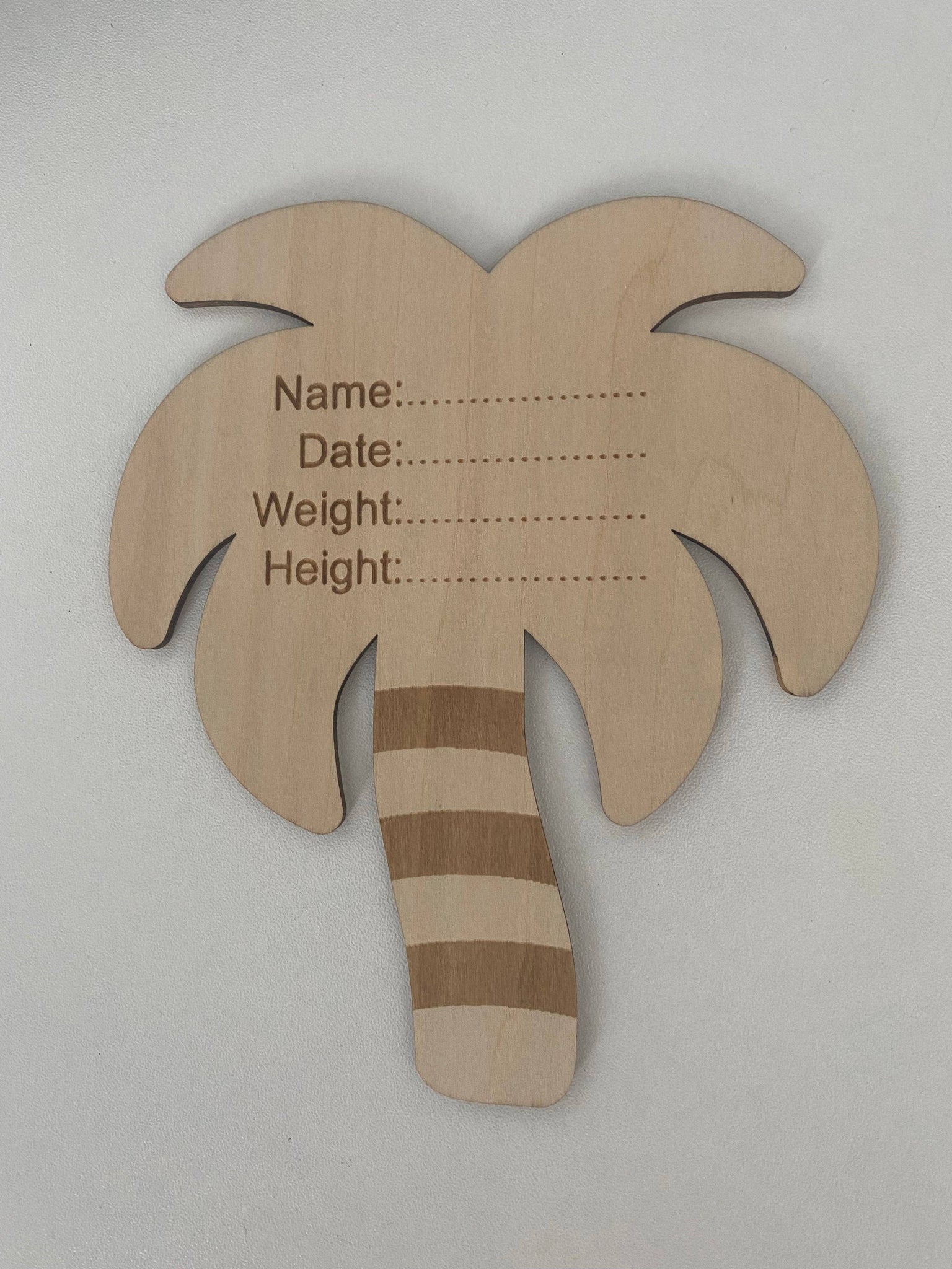 Announcement Plaque - Palm Tree