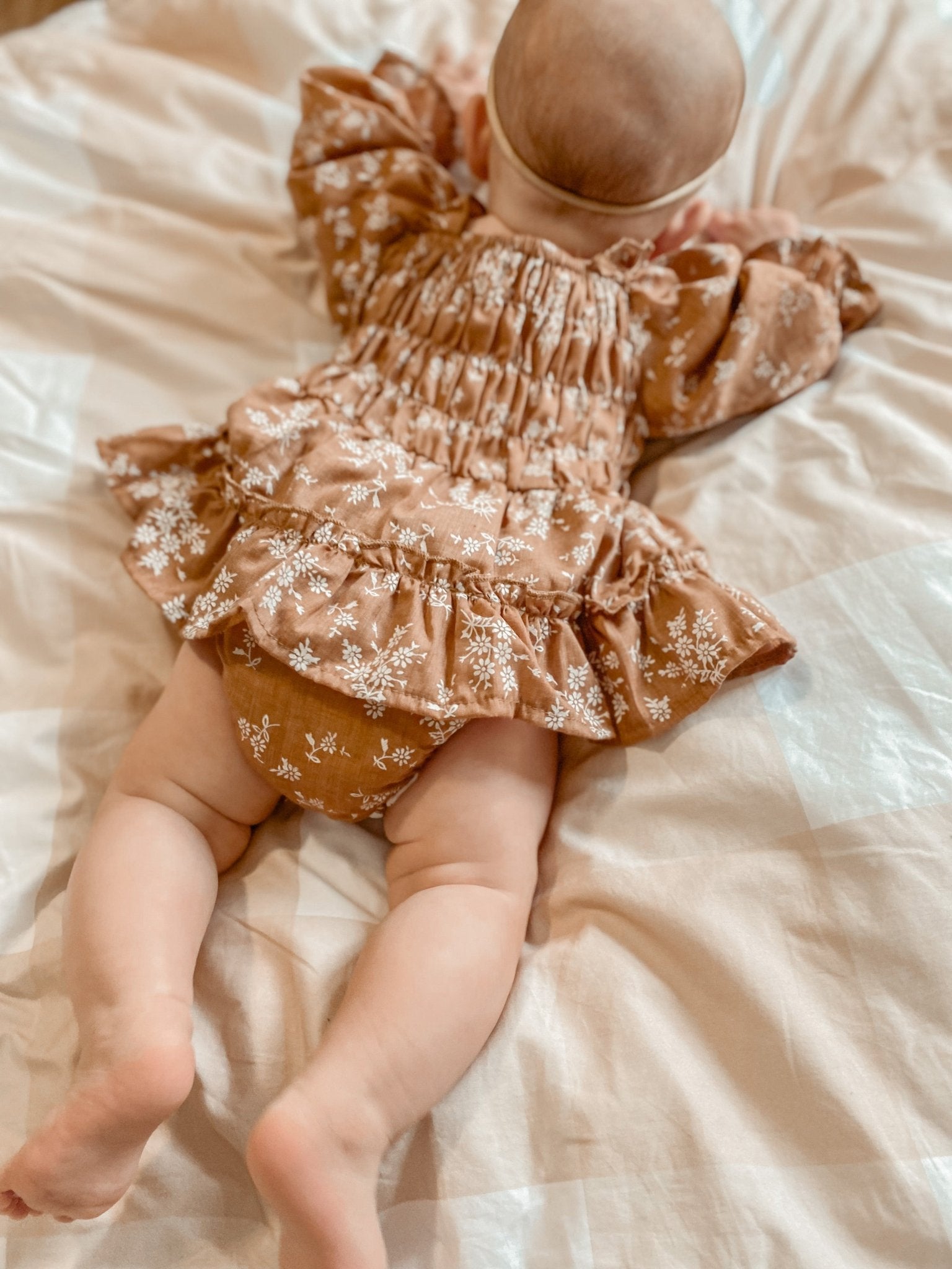 Autumn Flower Baby Romper Dress