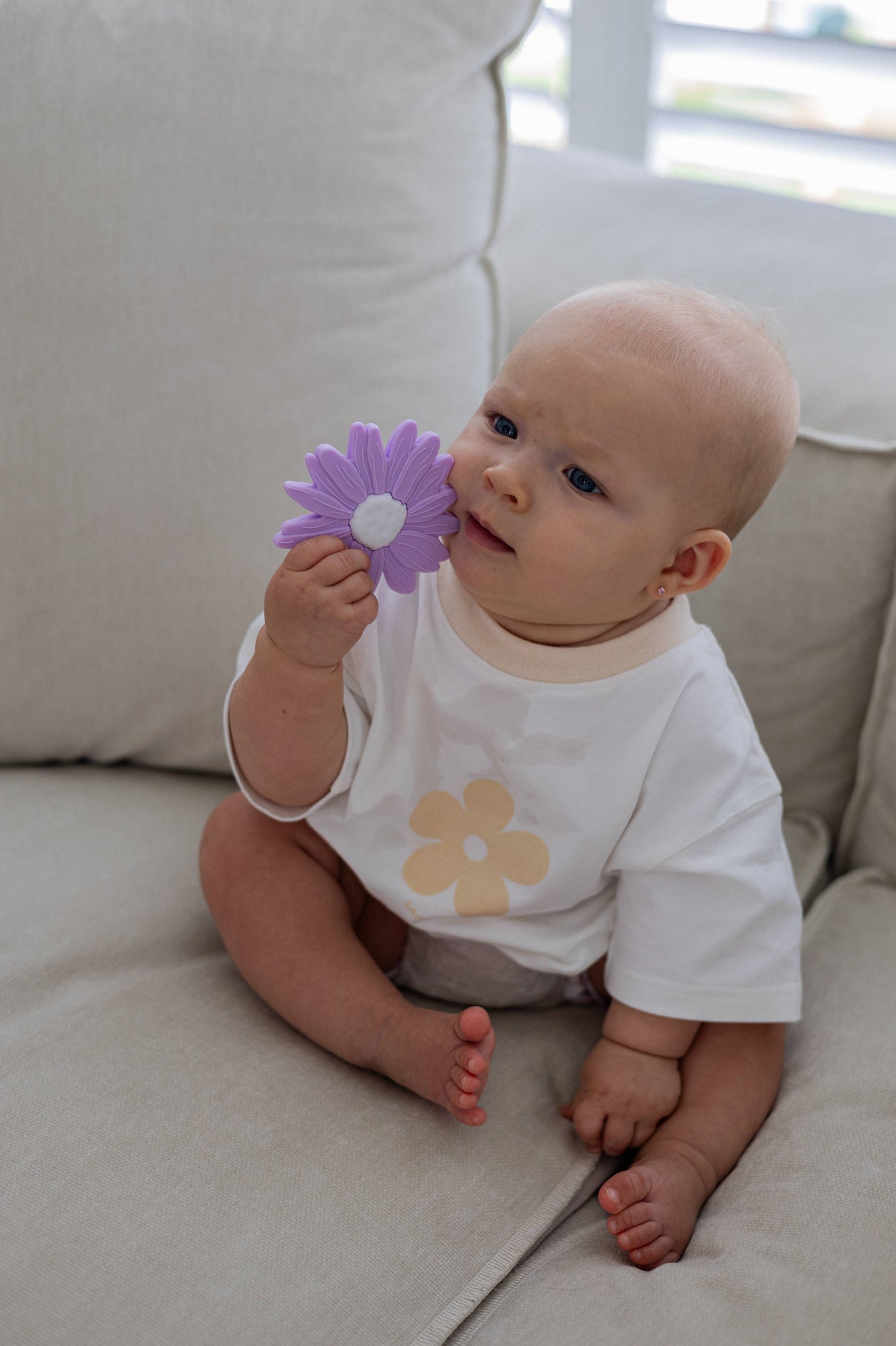 Silicone Teether - Lilac Daisy