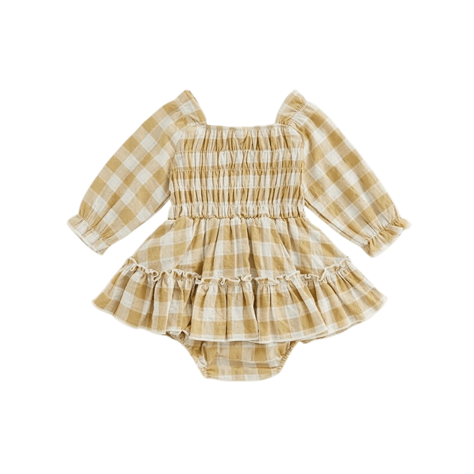 Honey Gingham Romper Dress - Taj + Tommy